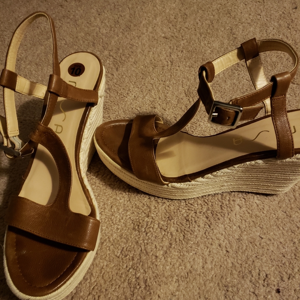 Unisa Brown Wedges 10